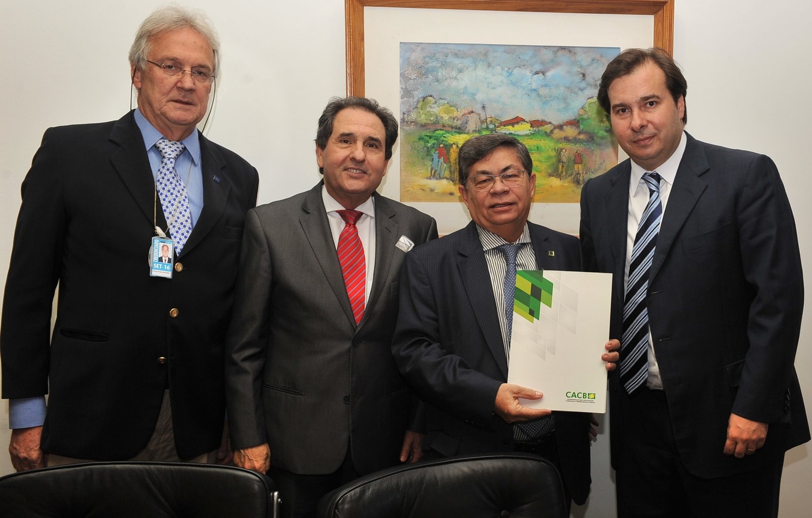 Presidentes da FACMAT e da CACB convidam presidente da Câmara dos Deputados para o CACB MIL