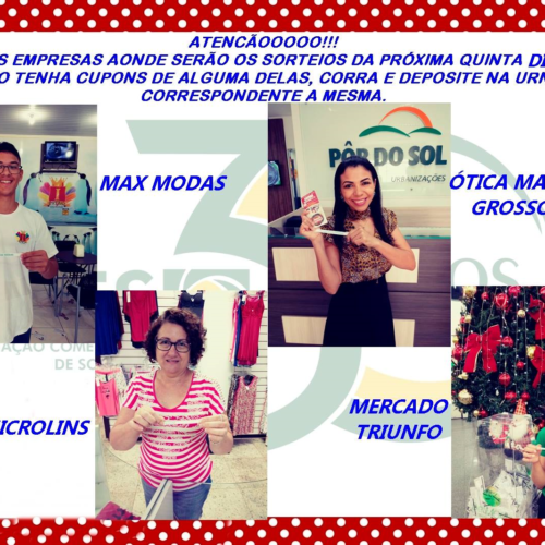7º Sorteio Campanha de Natal…