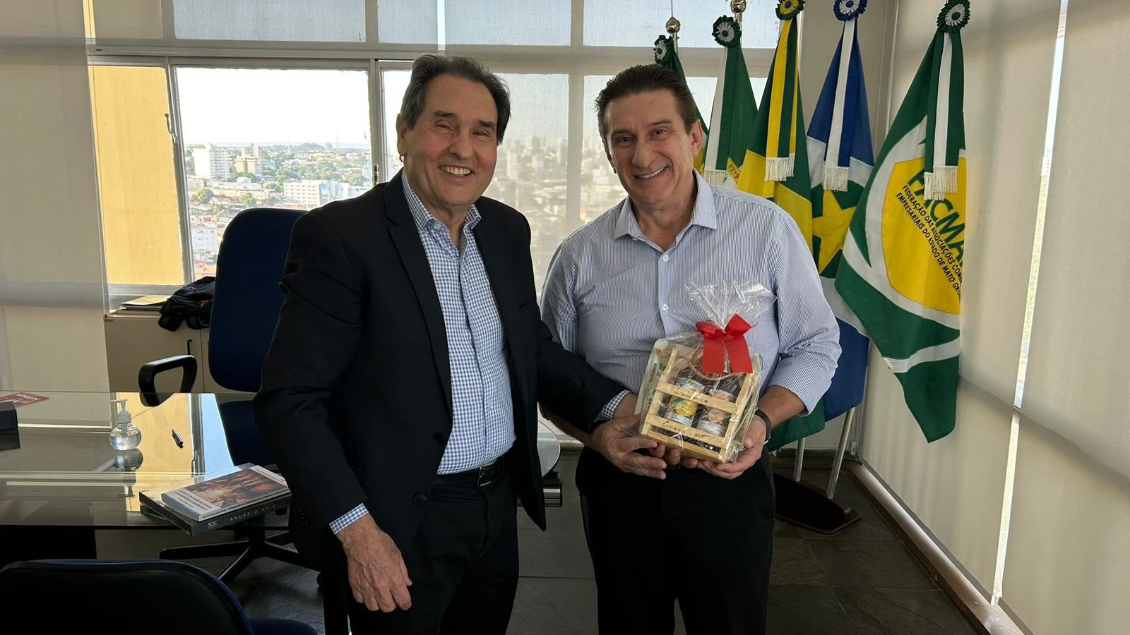 Presidente da ACCuiabá recebe vice-presidente de Comércio Exterior da ACIC em Cuiabá